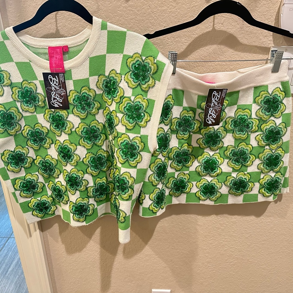 Queen of Sparkles St. Patrick’s Day set, NWT